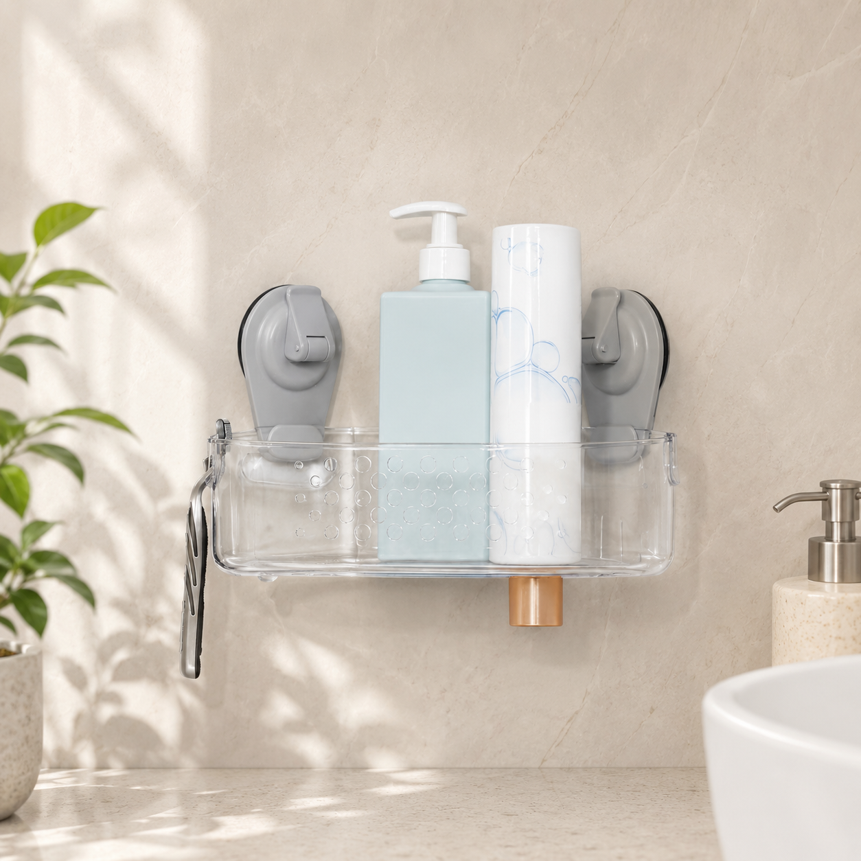 Corner Suction Shower Caddy