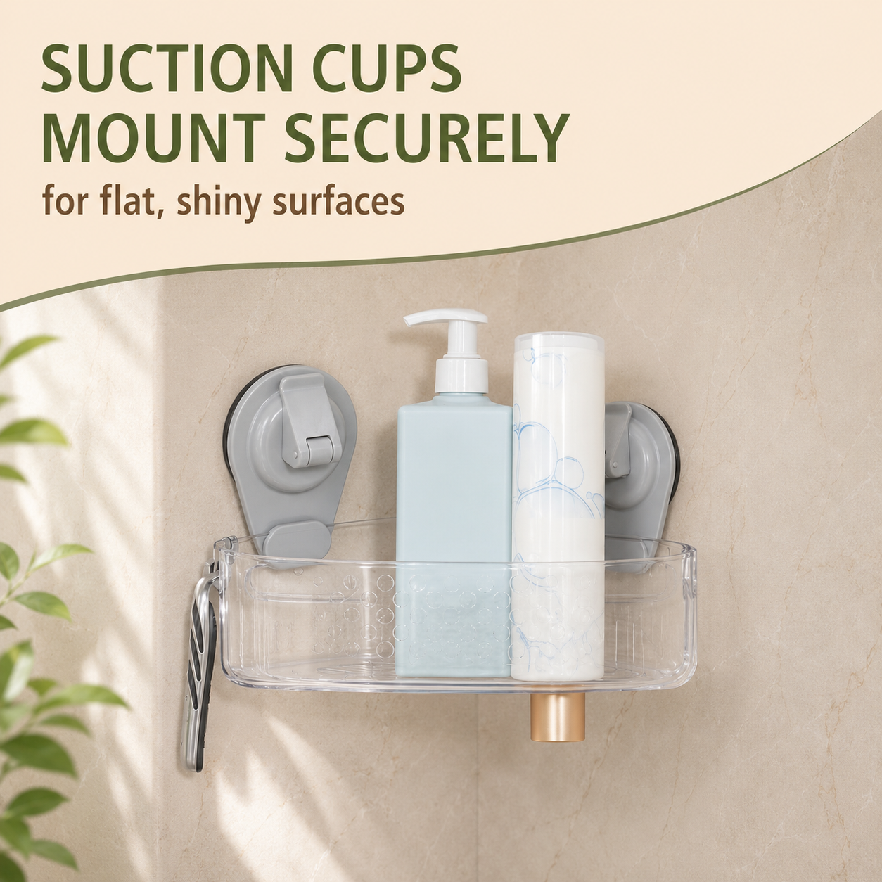 Corner Suction Shower Caddy