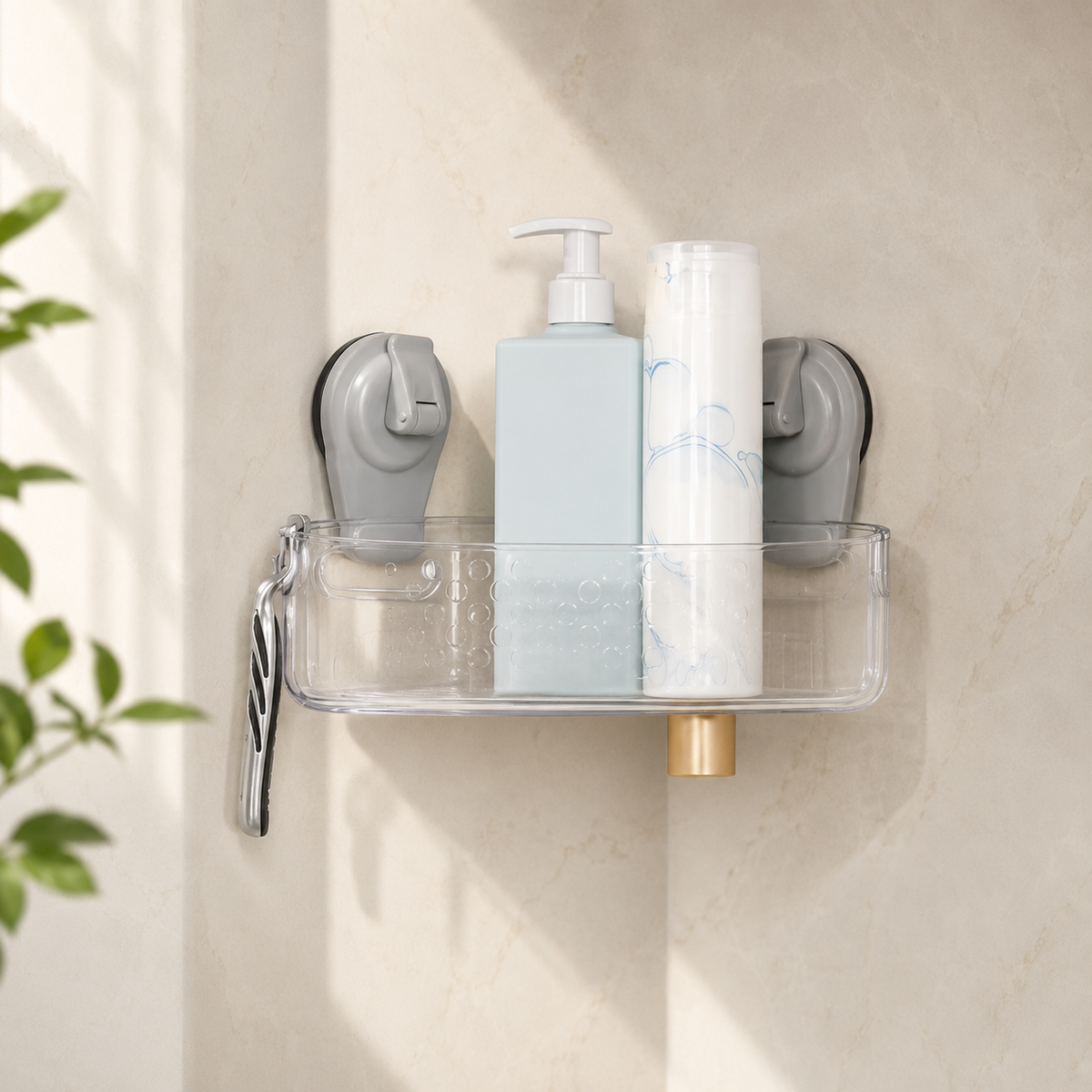 Corner Suction Shower Caddy
