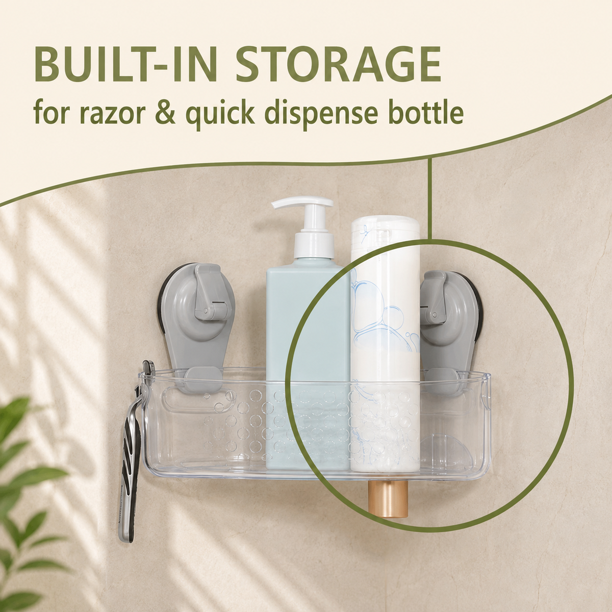 Corner Suction Shower Caddy