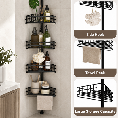 4-Tier Tension Pole Shower Caddy