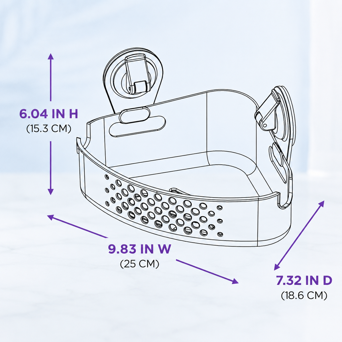 Corner Suction Shower Caddy